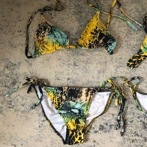 Parker snakeskin bathing suit bikini